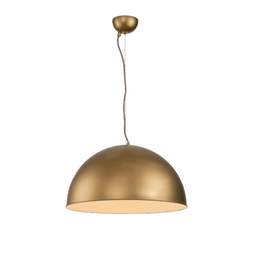 Rowen 1 Light 50cm E27 Dome Pendant Silky Gold