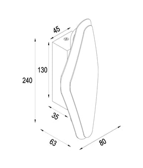 SANTIAGO City Series LED Tri-CCT Interior Oval Dimmable Wall Light
