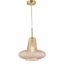 Sculpt Vintage Diamond Cut Glass E27 Pendant Ø320 Amber