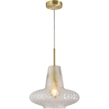 Sculpt Vintage Diamond Cut Glass E27 Pendant Ø320 Amber