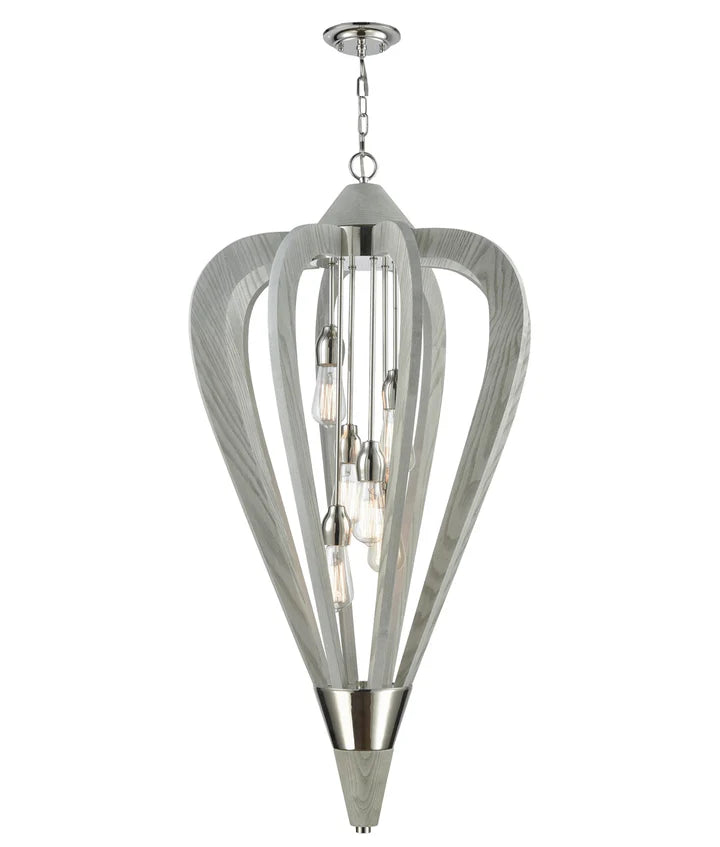 SENORITA: Rustic Large Tuscan Coffee Cherry /Winter Moss Wood Pendant Lights
