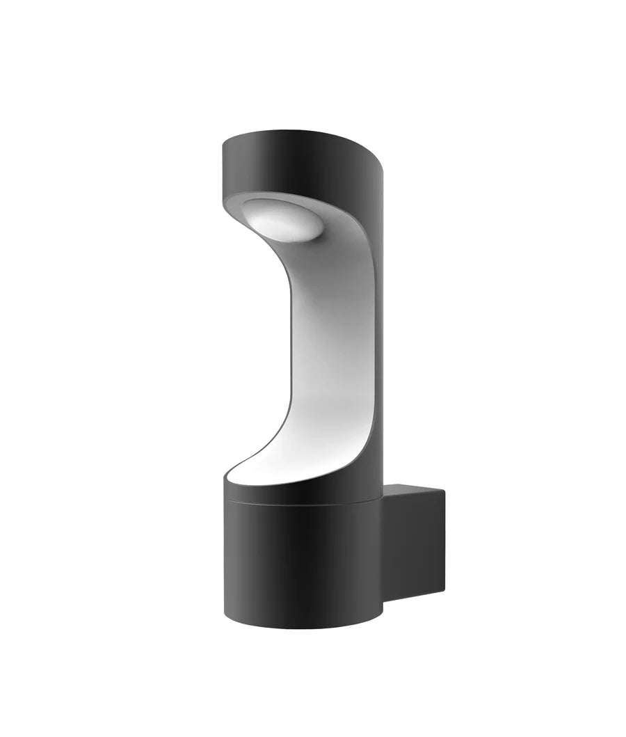 SETH Exterior LED Matt Black Surface Mounted Wall Light IP54