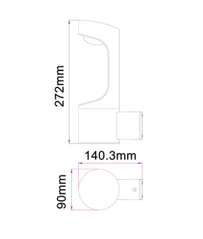 SETH Exterior LED Matt Black Surface Mounted Wall Light IP54