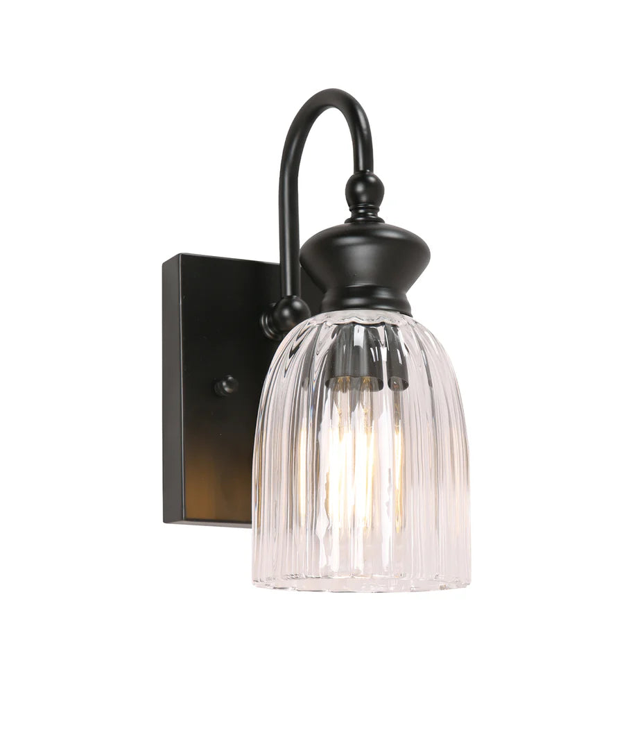 SINO Interior Ellipse Single Clear Glass Shade Wall Lights