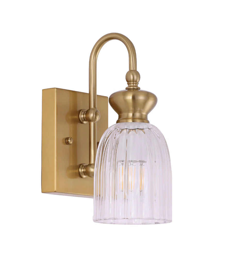 SINO Interior Ellipse Single Clear Glass Shade Wall Lights