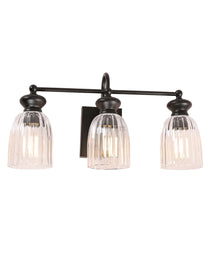 SINO Interior Ellipse Triple Clear Glass Shade Wall Lights