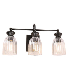 SINO Interior Ellipse Triple Clear Glass Shade Wall Lights