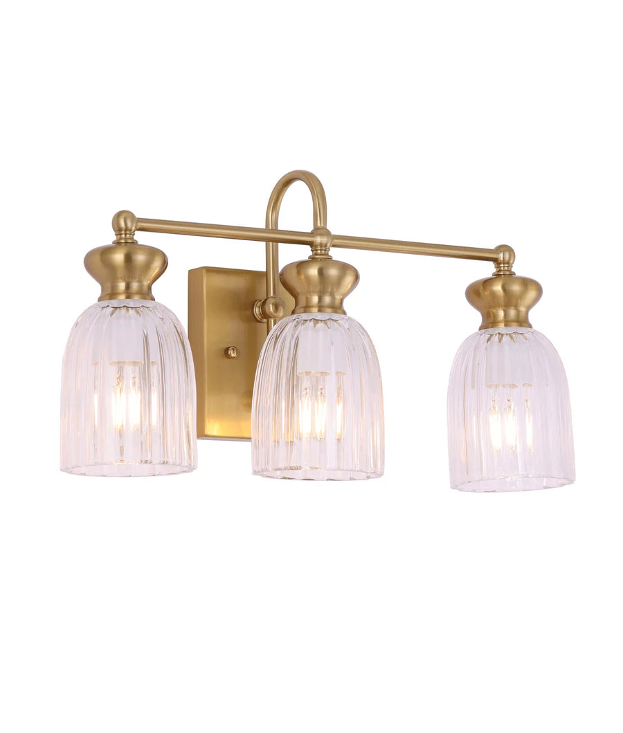 SINO Interior Ellipse Triple Clear Glass Shade Wall Lights