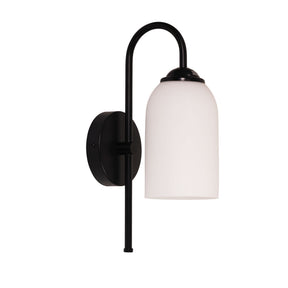 ARLINGTON WALL LIGHT MATT BLACK / OPAL
