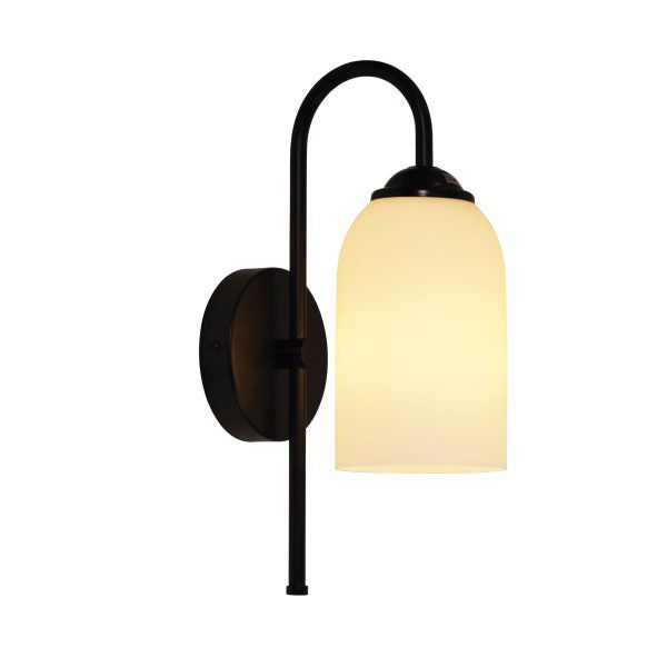 ARLINGTON WALL LIGHT MATT BLACK / OPAL