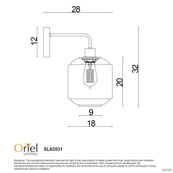 MARCONI WALL LIGHT OPAL MATT GLASS