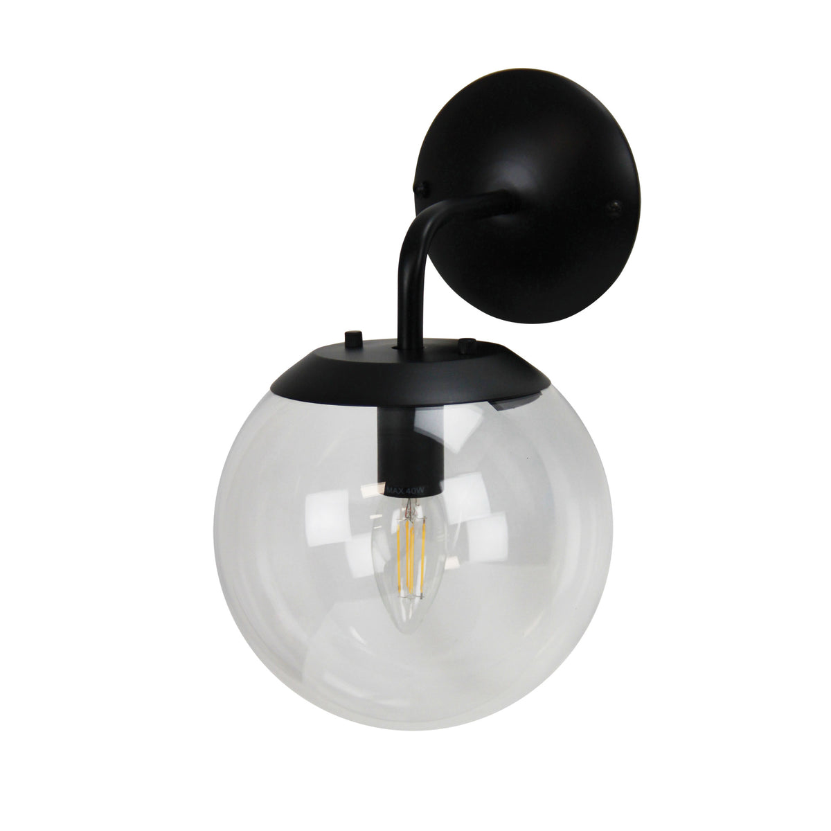 NEWTON WALL LIGHT MATT BLACK E14