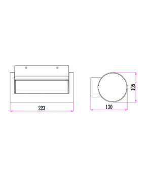 SOMBRA Exterior LED Adjustable Eyelid Surface Mounted Wall Lights IP65