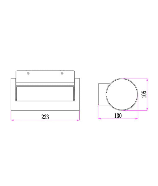 SOMBRA Exterior LED Adjustable Eyelid Surface Mounted Wall Lights IP65