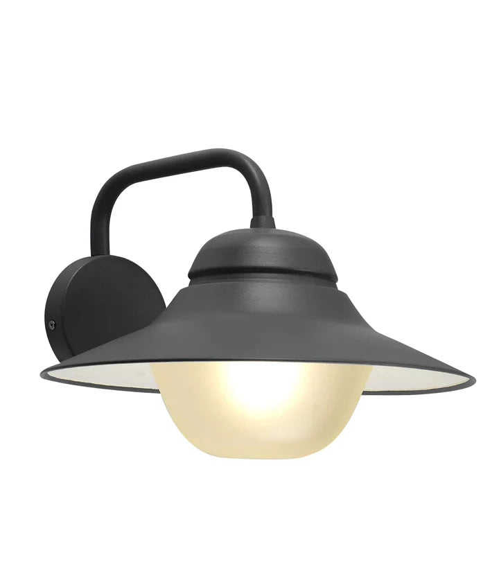 SPY Exterior Matte Black and Matte White with Frosted Diffuser Wall Lights IP44