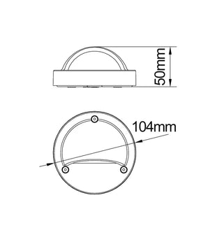 STE LED Exterior Surface Mounted Eyelid Step / Wall Lights IP44