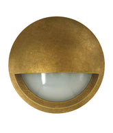 STE Exterior LED 12V/240V Antique Brass Eyelid/Round Step/Wall Lights IP65