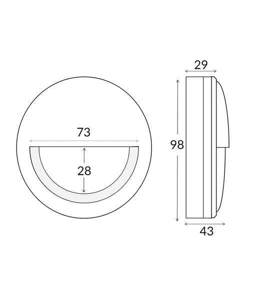 STE Exterior LED 12V/240V Antique Brass Eyelid/Round Step/Wall Lights IP65