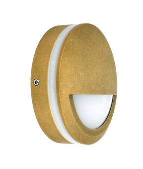 STE Exterior LED 12V/240V Antique Brass Eyelid/Round Step/Wall Lights IP65