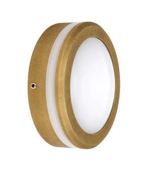 STE Exterior LED 12V/240V Antique Brass Eyelid/Round Step/Wall Lights IP65
