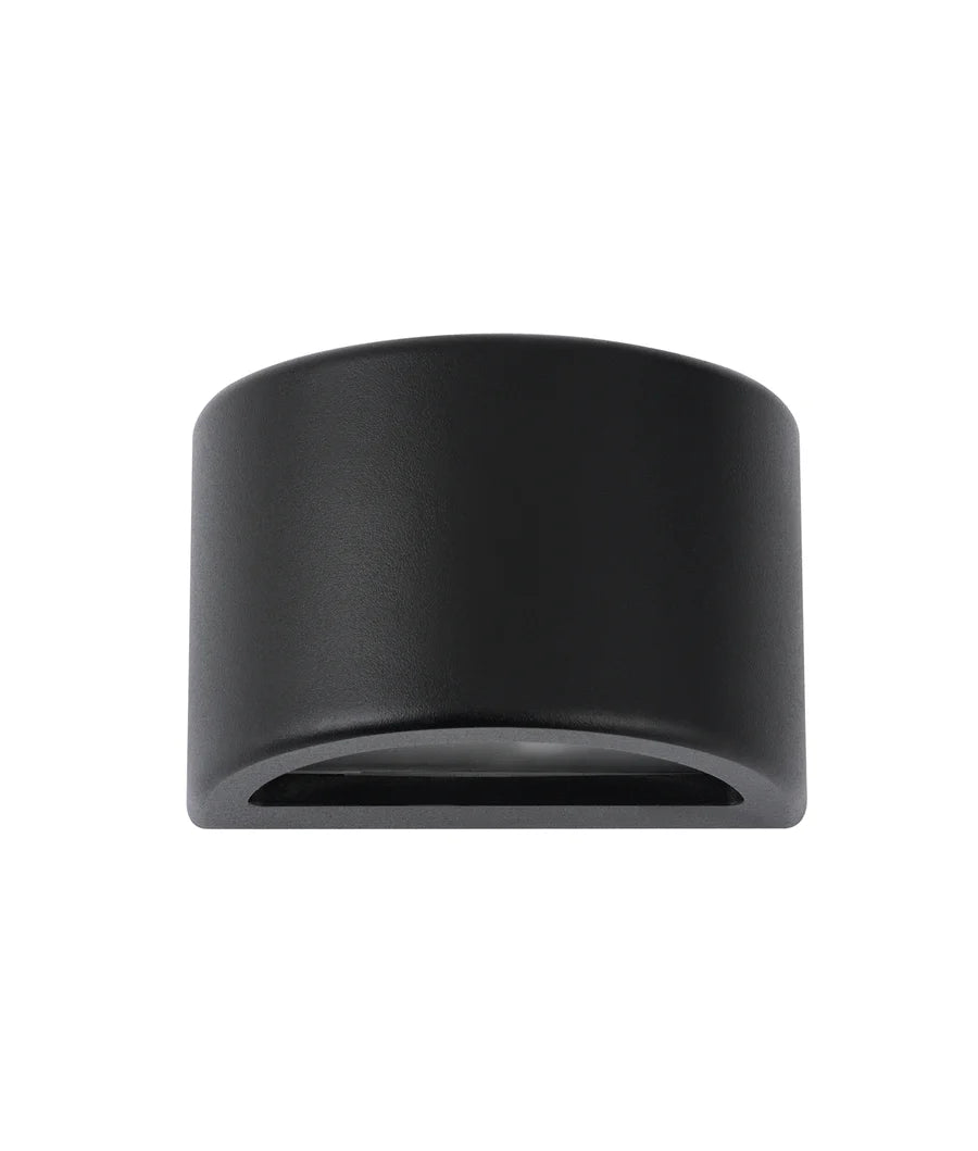 STE Exterior 12V Matte Black Curved Surface Mounted Step / Wall Lights IP65