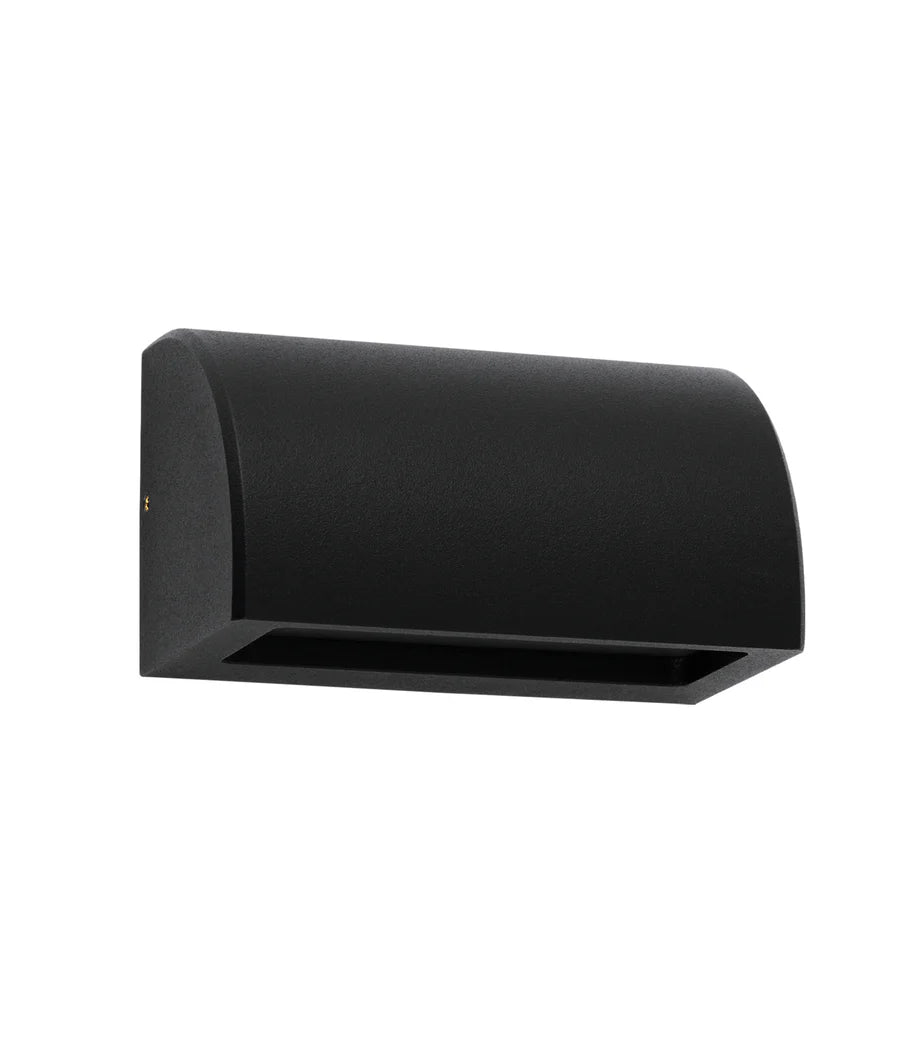 STE Exterior 12V Matte Black Curved Surface Mounted Step / Wall Lights IP65
