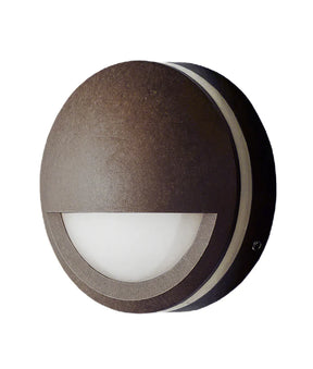 STE Exterior LED 12V Aged Brass Eyelid Step/Wall Lights IP65