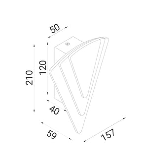 SURAT City Series LED Dual-CCT Interior Triangular Dimmable Wall Light