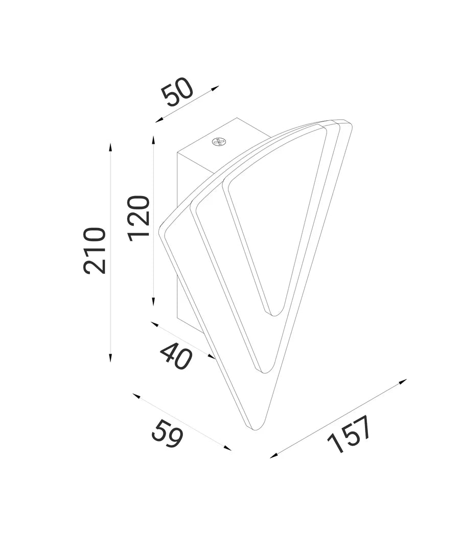 SURAT City Series LED Dual-CCT Interior Triangular Dimmable Wall Light
