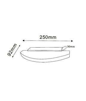 SYDNEY City Series LED Interior Satin Nickel Curved Frosted Diffuser Wall Light