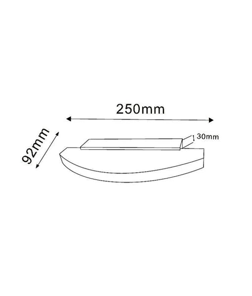 SYDNEY City Series LED Interior Satin Nickel Curved Frosted Diffuser Wall Light