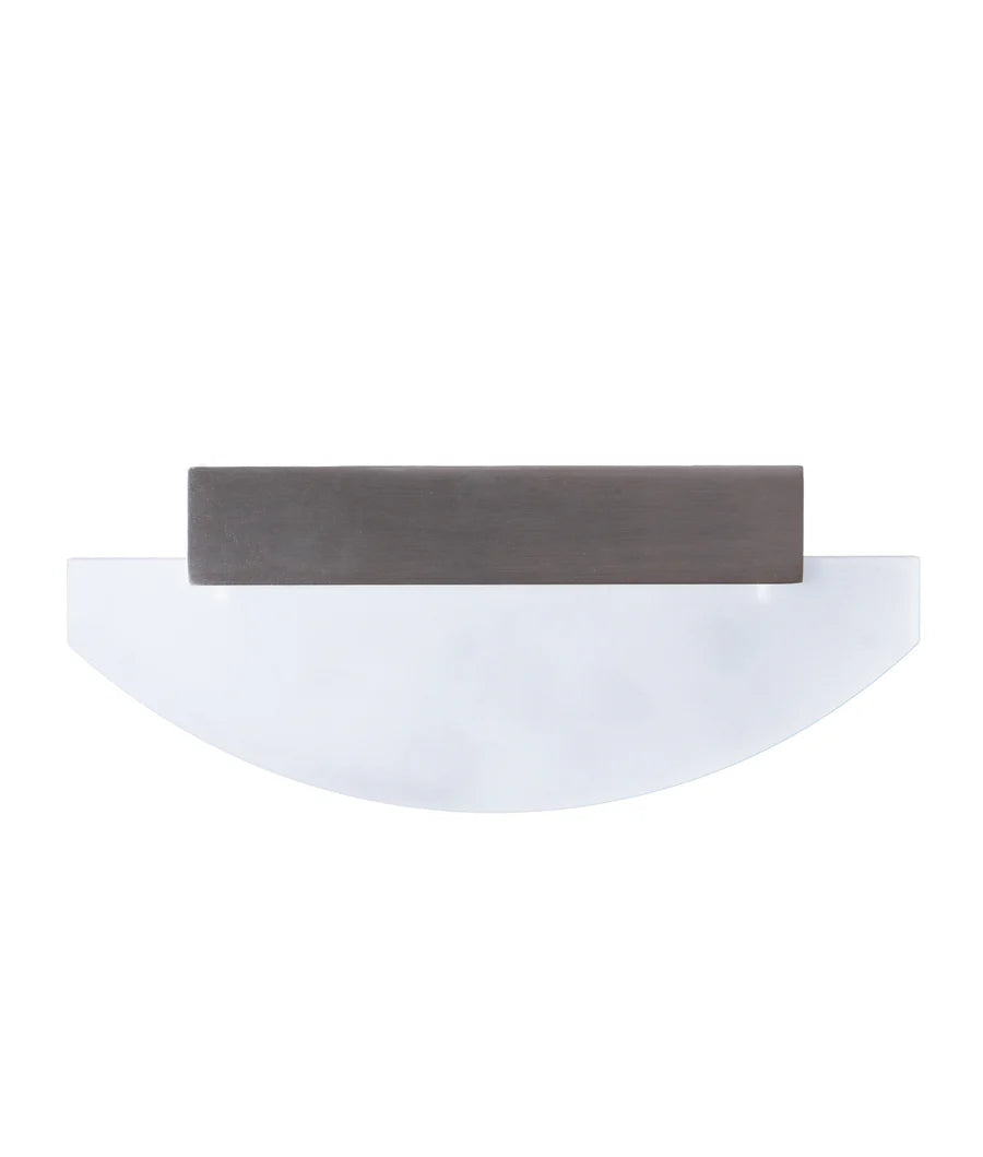SYDNEY City Series LED Interior Satin Nickel Curved Frosted Diffuser Wall Light