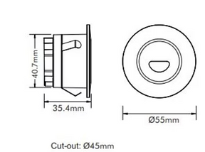 3w Led Step Light Wh Tc White Round