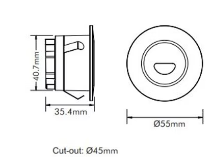 3w Led Step Light Wh Tc White Round
