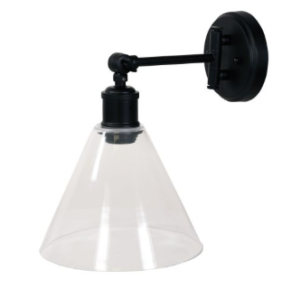 LEDA Swing Arm Wall Light BLACK