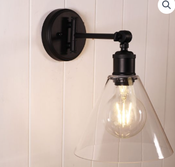 LEDA Swing Arm Wall Light BLACK