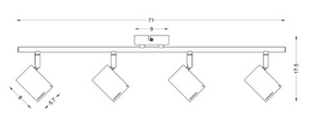 Baril 4 Light Spot Black