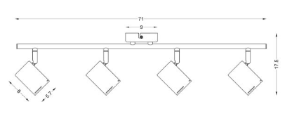 Baril 4 Light Spot Black