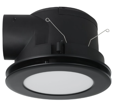 SAMBA EX FAN/LIGHT RND 10W LED TRI-COL BLK