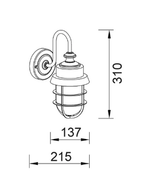 Wall Light Cylinder with Cage