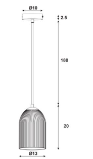SINGLE PENDANT OPAL MATT
