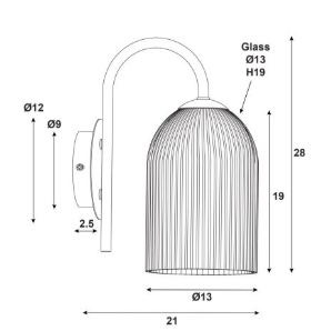 SINGLE Wall Light OPAL MATT