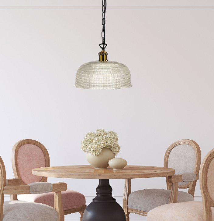 MAISON.27 CLEAR HALOPHANE GLASS PENDANT