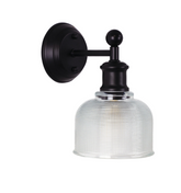 BRIGHTON WALL LIGHT BLACK / CLEAR