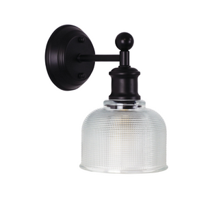 BRIGHTON WALL LIGHT BLACK / CLEAR