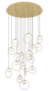 PORTOCOLOM H/L 17X3W LED 3000K BRS ROUND