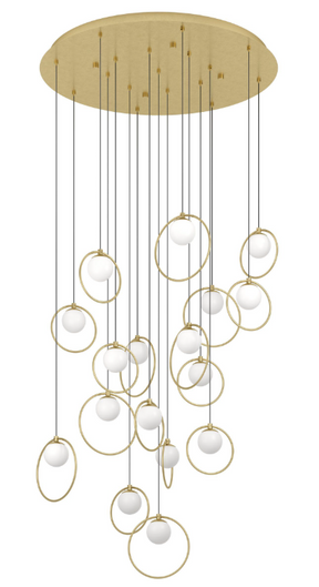 PORTOCOLOM H/L 17X3W LED 3000K BRS ROUND