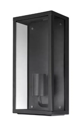 Vancouver E27 Flush Wall Exterior Large Matt Black