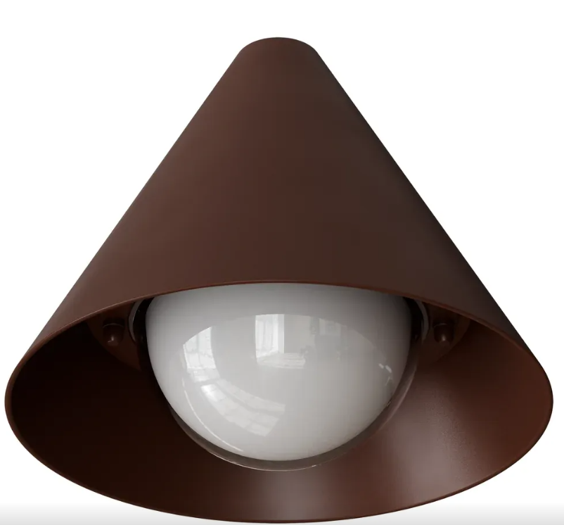 Becard E27 Cone Exterior Compact Wall Light Rust IP65