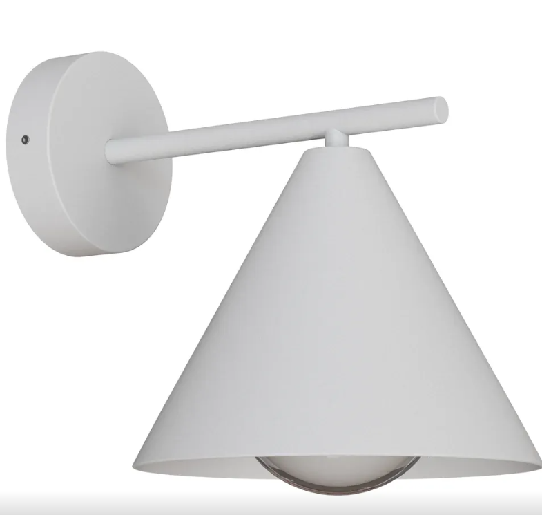 Becard E27 Cone Exterior Modern Coach Wall Light White IP65